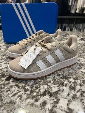 adidas Campus 00s Beige with White Stripes 8W/7Y